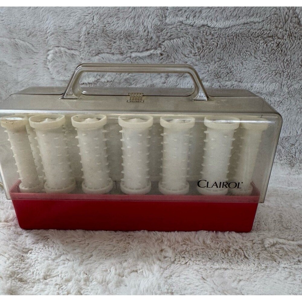Clairol Vintage Style Setter 20 Heated Curlers Rollers C-20-1 No Clips Works